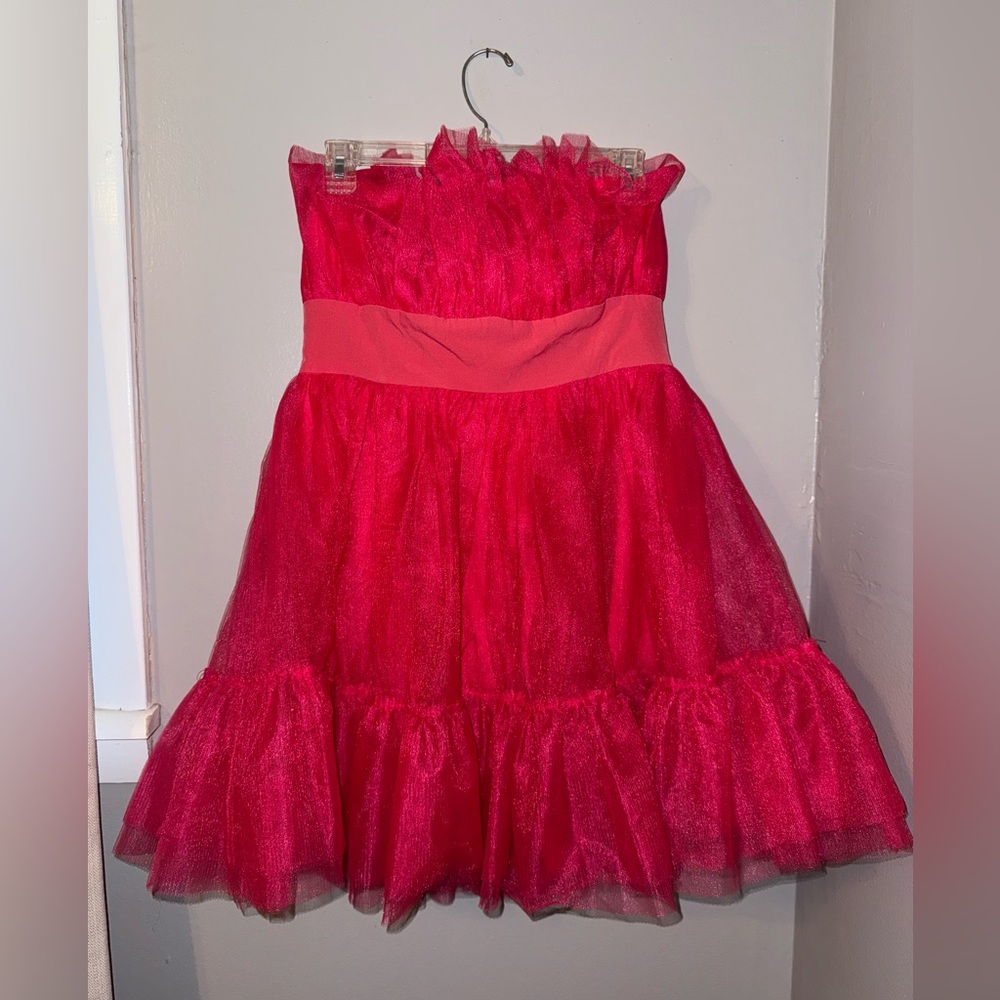 Hot pink tulle dress